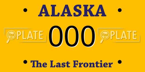 000 Alaska License Plate
