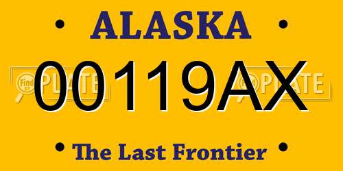 00119AX Alaska License Plate
