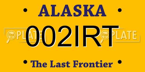 002IRT Alaska License Plate