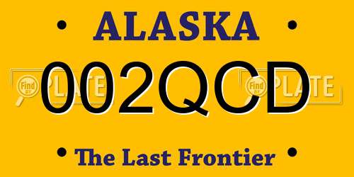 002QCD Alaska License Plate