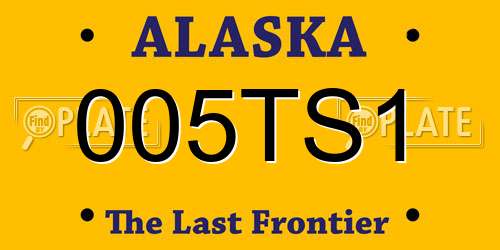 005TS1 Alaska License Plate