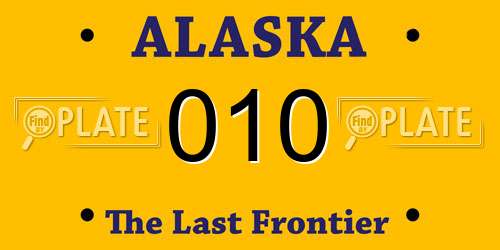 010 Alaska License Plate