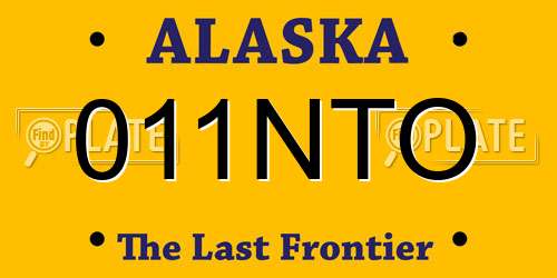 011NTO Alaska License Plate