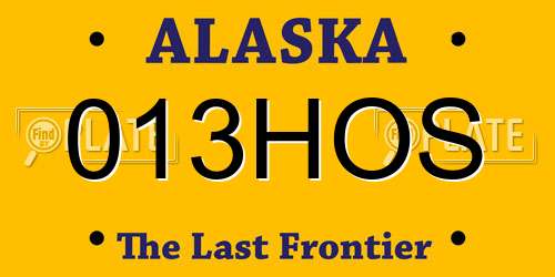 013HOS Alaska License Plate