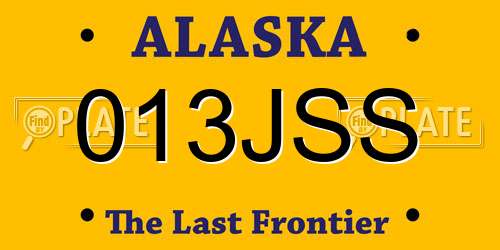 013JSS Alaska License Plate