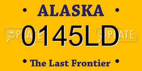 0145LD Alaska License Plate