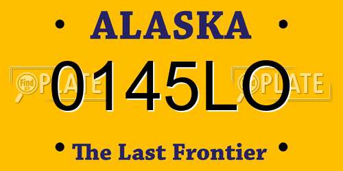 0145LO Alaska License Plate