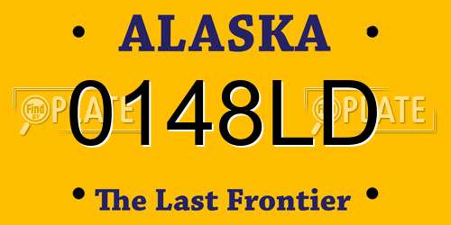 0148LD Alaska License Plate