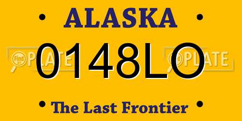 0148LO Alaska License Plate