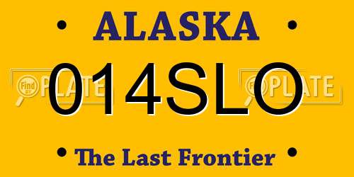 014SLO Alaska License Plate