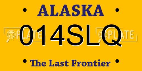 014SLQ Alaska License Plate