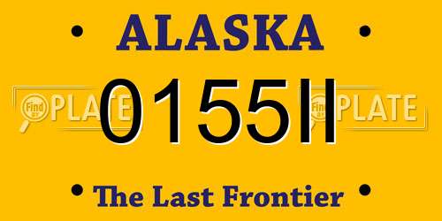 0155II Alaska License Plate