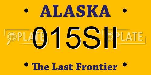 015SII Alaska License Plate