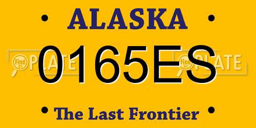 0165ES Alaska License Plate