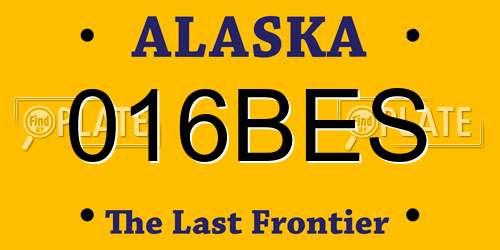016BES Alaska License Plate