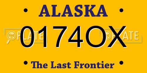 0174OX Alaska License Plate