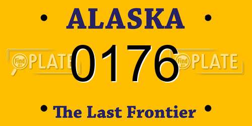 0176 Alaska License Plate