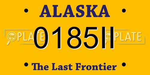 0185II Alaska License Plate