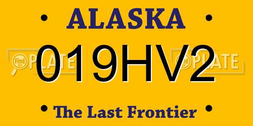 019HV2 Alaska License Plate