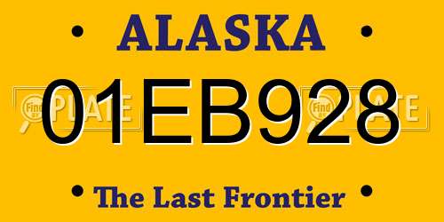 01EB928 Alaska License Plate