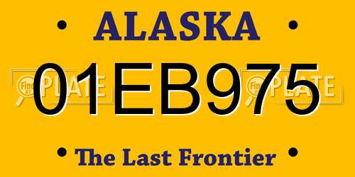 01EB975 Alaska License Plate