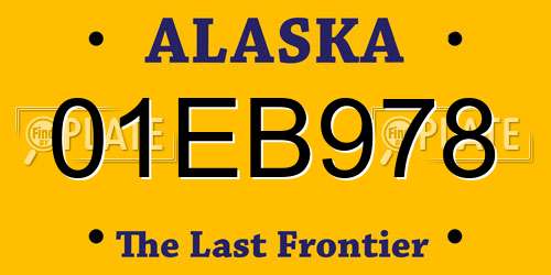 01EB978 Alaska License Plate