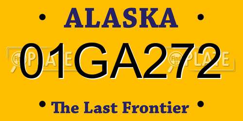 01GA272 Alaska License Plate