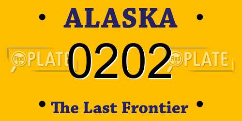 0202 Alaska License Plate