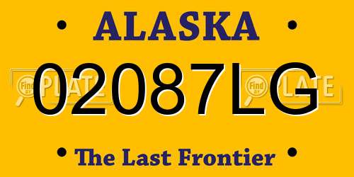 02087LG Alaska License Plate