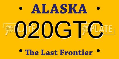 020GTC Alaska License Plate