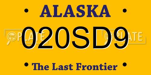 020SD9 Alaska License Plate