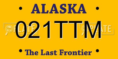 021TTM Alaska License Plate
