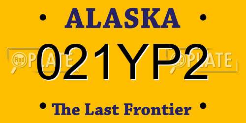 021YP2 Alaska License Plate