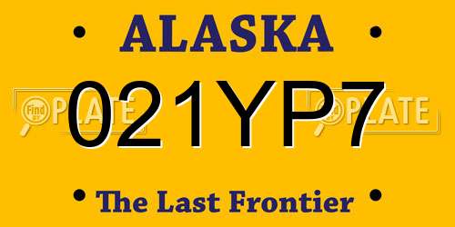 021YP7 Alaska License Plate