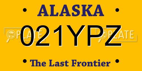 021YPZ Alaska License Plate