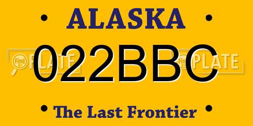022BBC Alaska License Plate