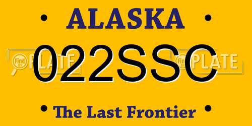 022SSC Alaska License Plate