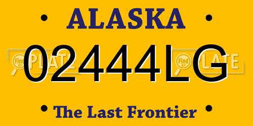 02444LG Alaska License Plate