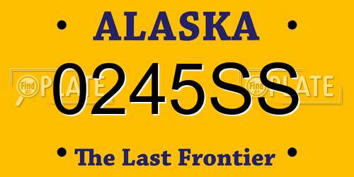 0245SS Alaska License Plate