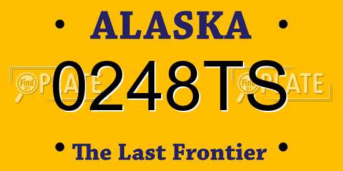 0248TS Alaska License Plate
