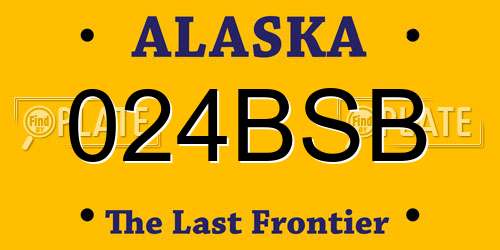 024BSB Alaska License Plate