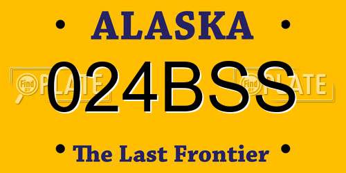 024BSS Alaska License Plate