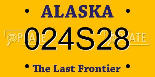 024S28 Alaska License Plate