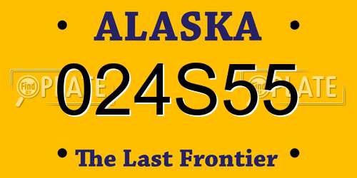 024S55 Alaska License Plate