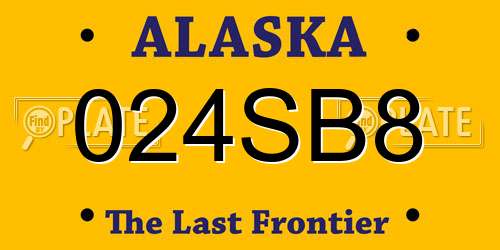 024SB8 Alaska License Plate