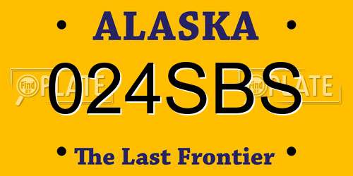 024SBS Alaska License Plate