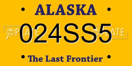024SS5 Alaska License Plate