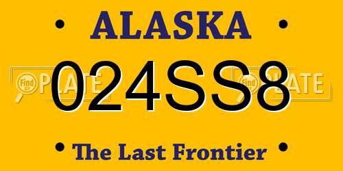 024SS8 Alaska License Plate