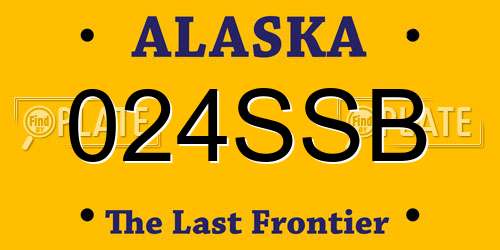 024SSB Alaska License Plate