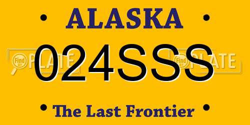 024SSS Alaska License Plate